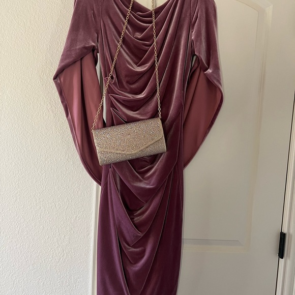 Betsy & Adam Rose Velvet Dress - Picture 8 of 14